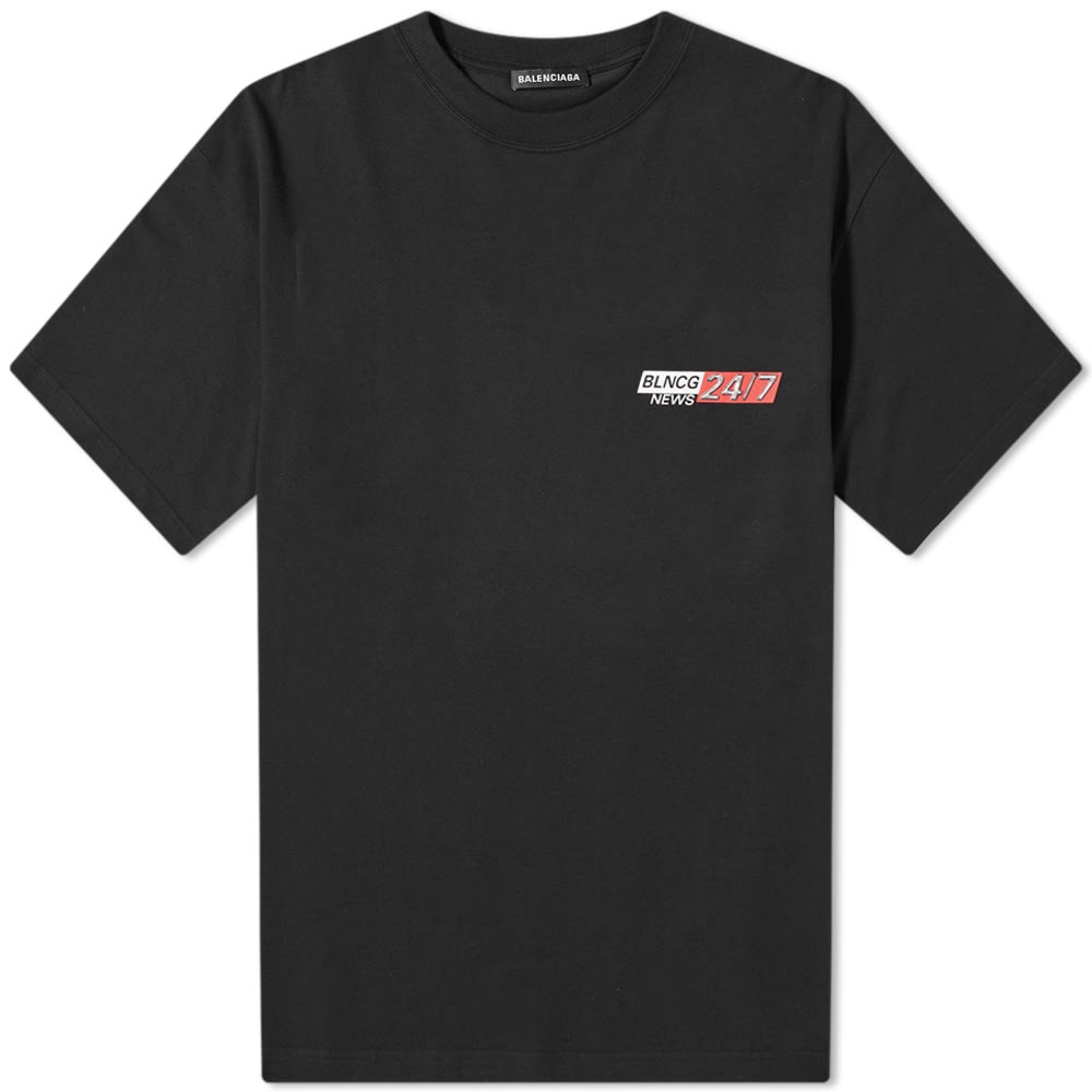 Balenciaga News Logo Print Tee - 1