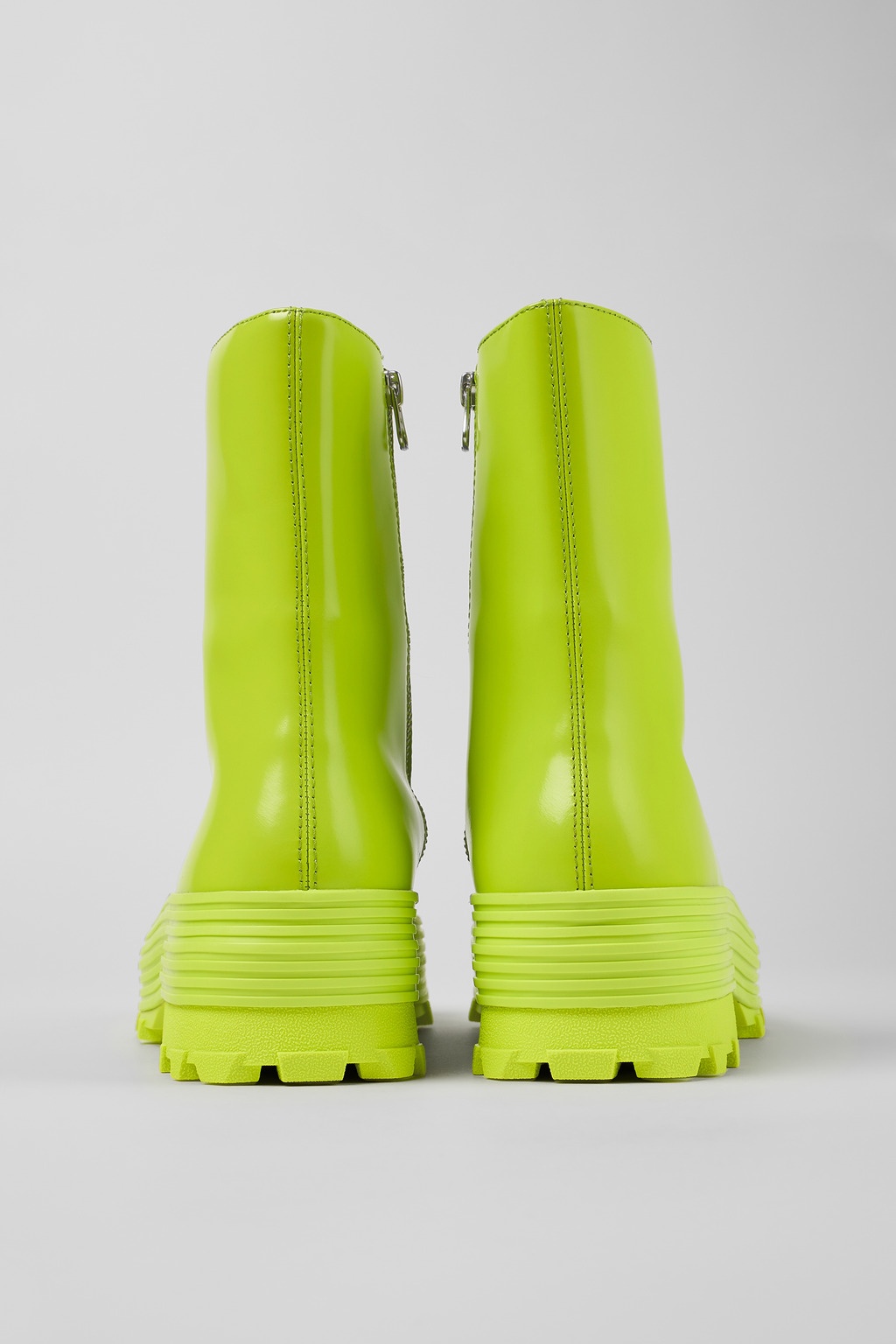 Green Leather Zip Boot - 3