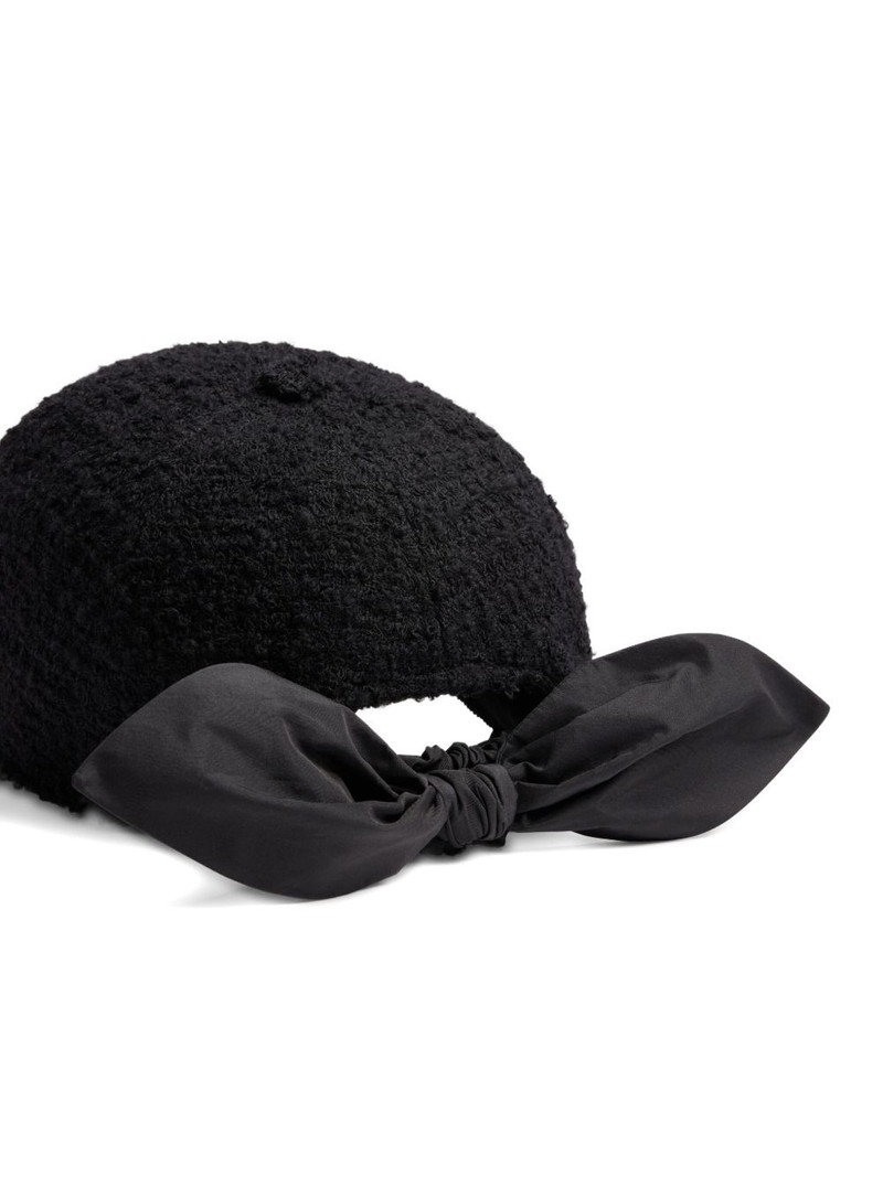 PATOU bow tweed baseball cap outlook