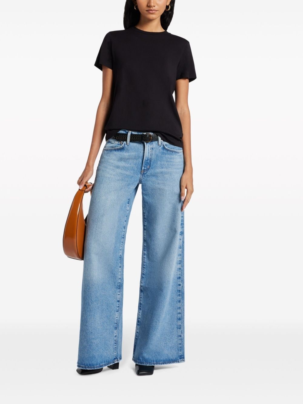 mid-rise wide-leg jeans - 2