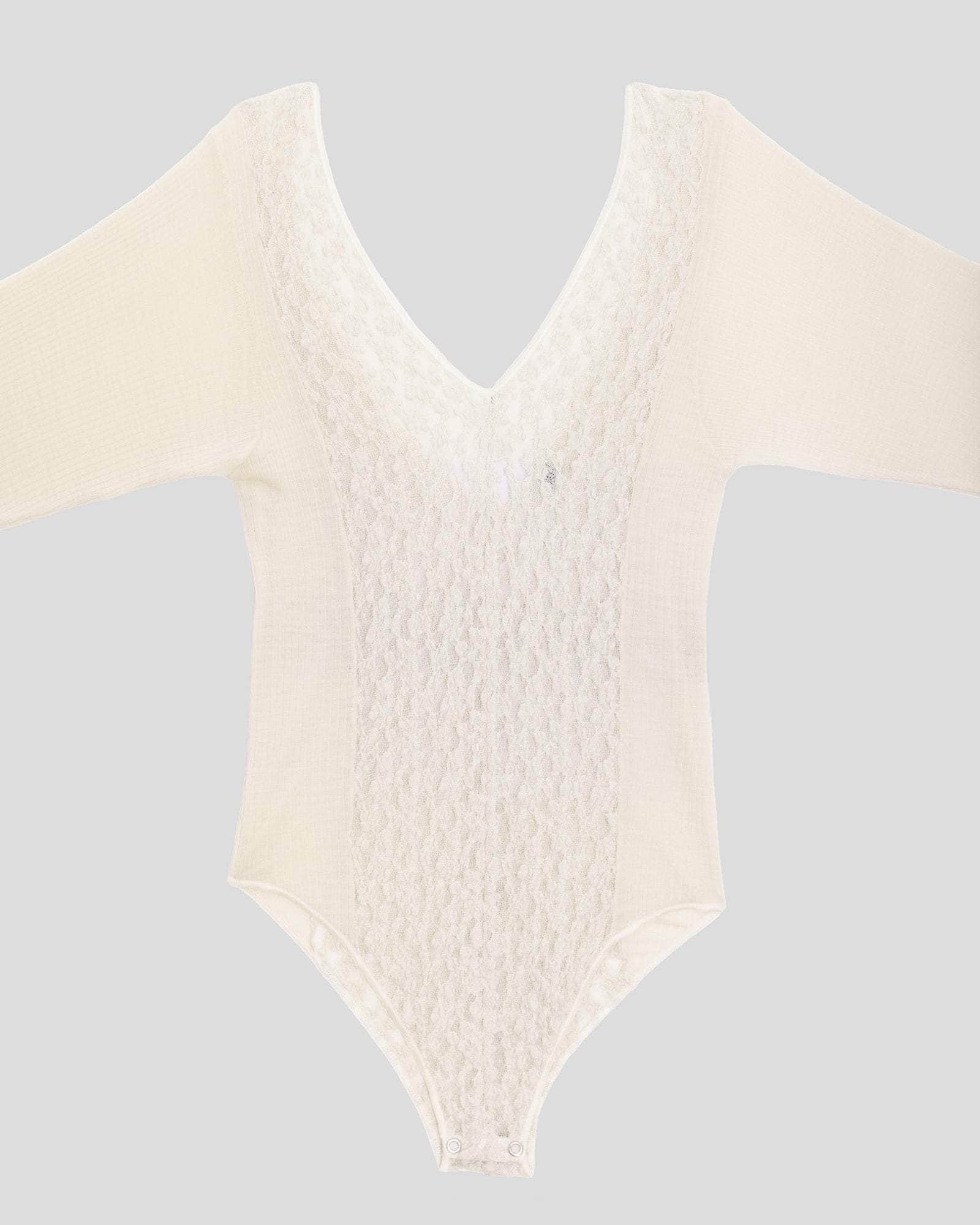 Crescent Long Sleeve Body - Organic Cotton Lace - 7