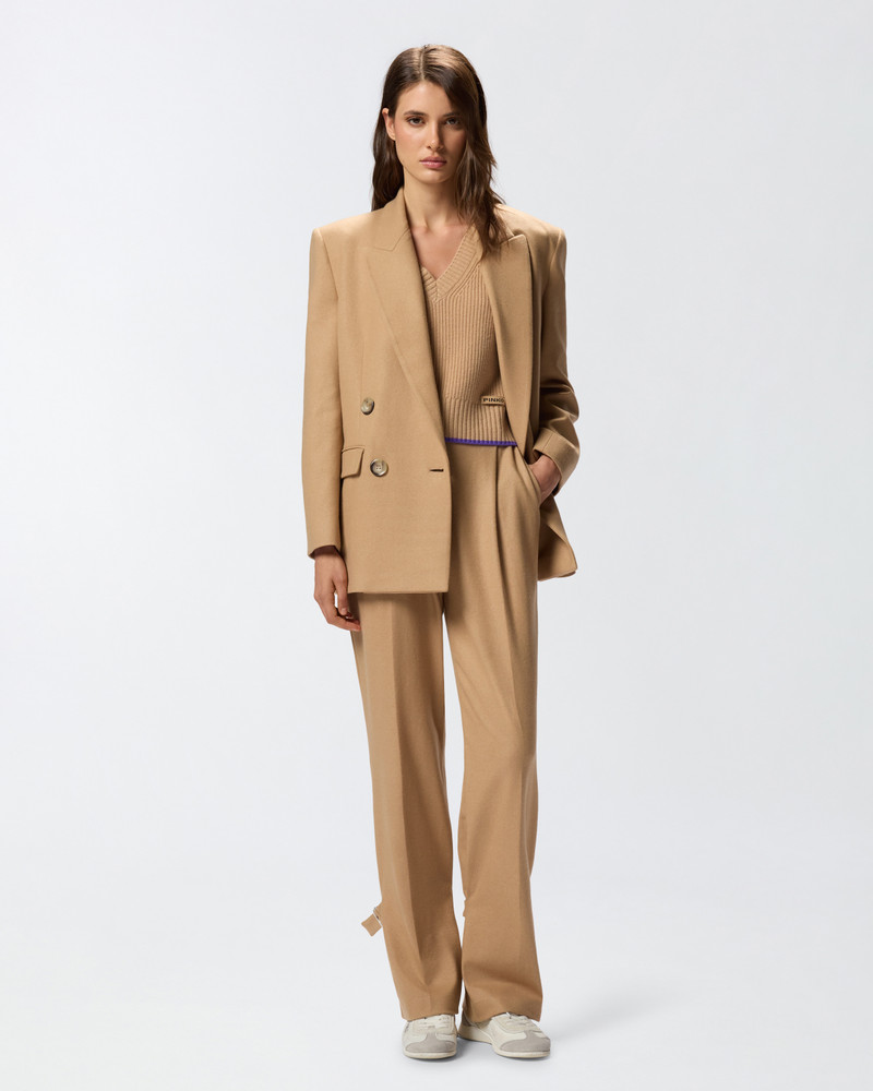 PINKO WIDE-LEG TROUSERS WITH STRAPS outlook