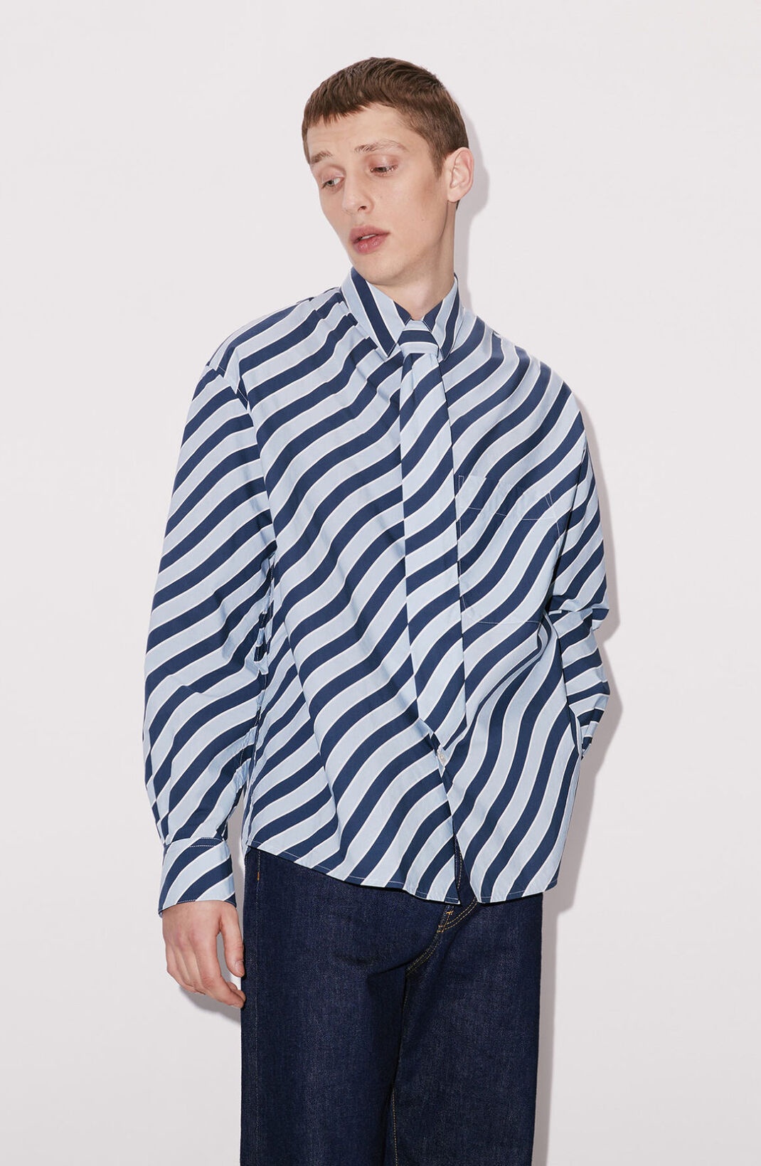 'Wavy Stripe' casual shirt - 4