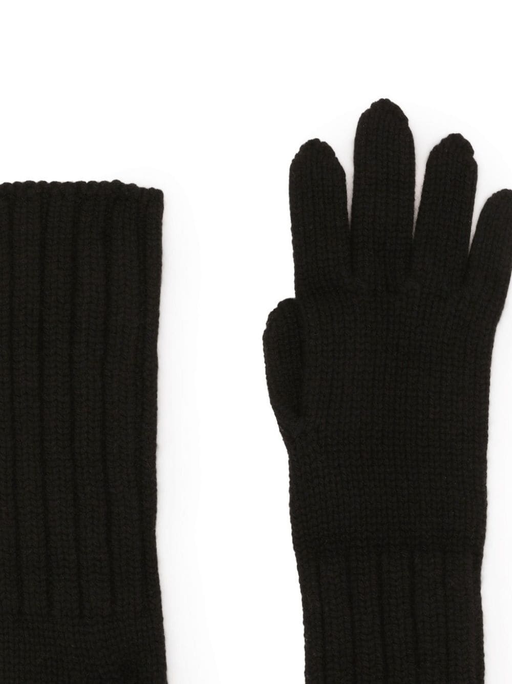 ribbed-knit gloves - 2