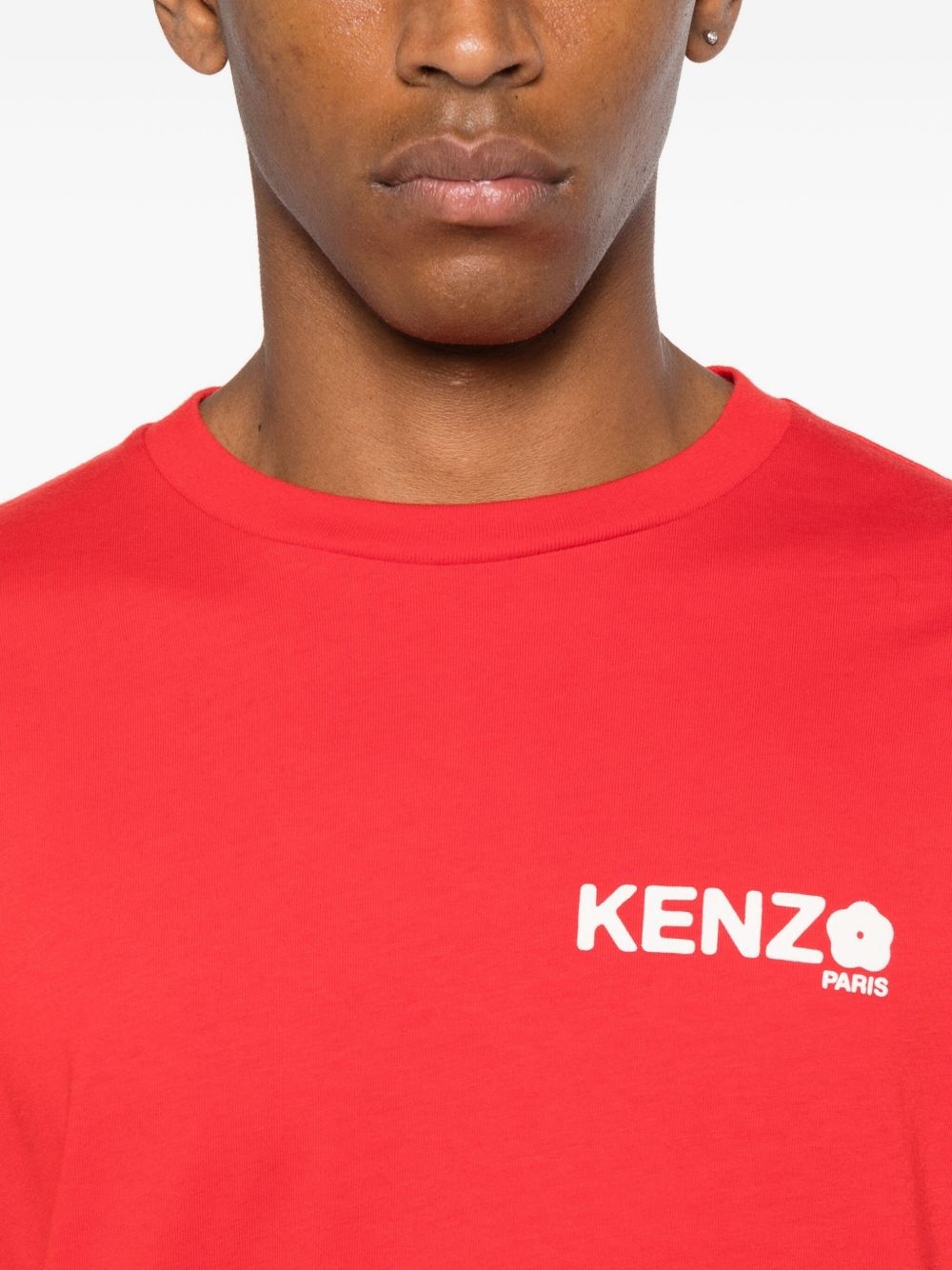 logo-detail cotton T-shirt - 4