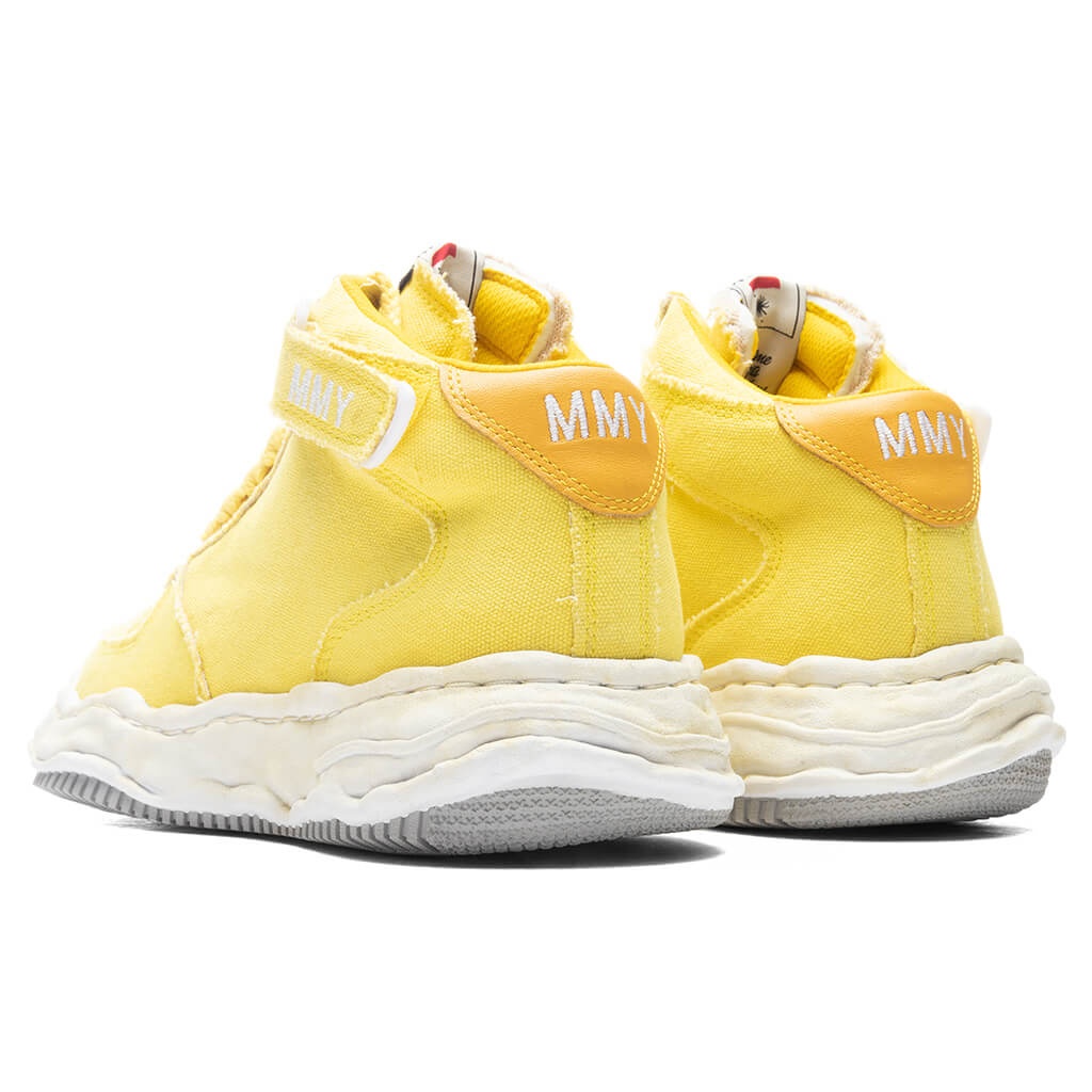 WAYNE HIGH OG SOLE WASHED CANVAS SNEAKER - YELLOW - 3