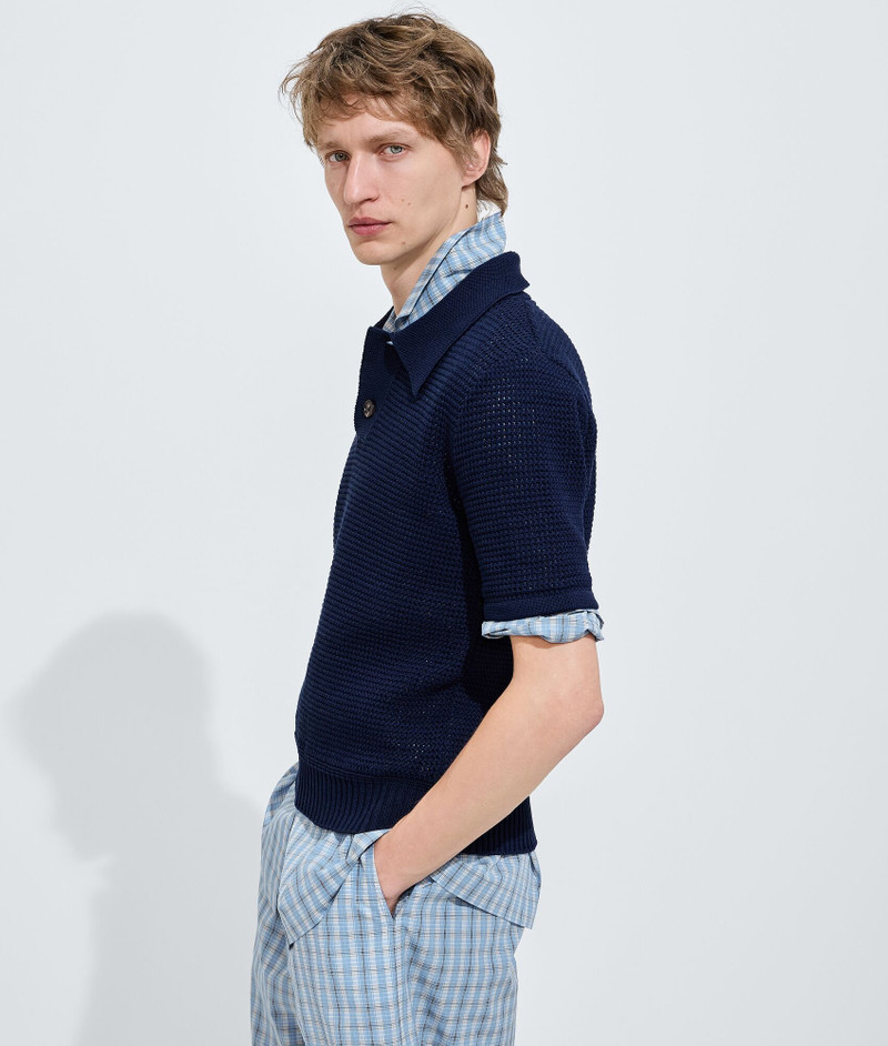 Bottega Veneta Cotton Crochet Polo outlook