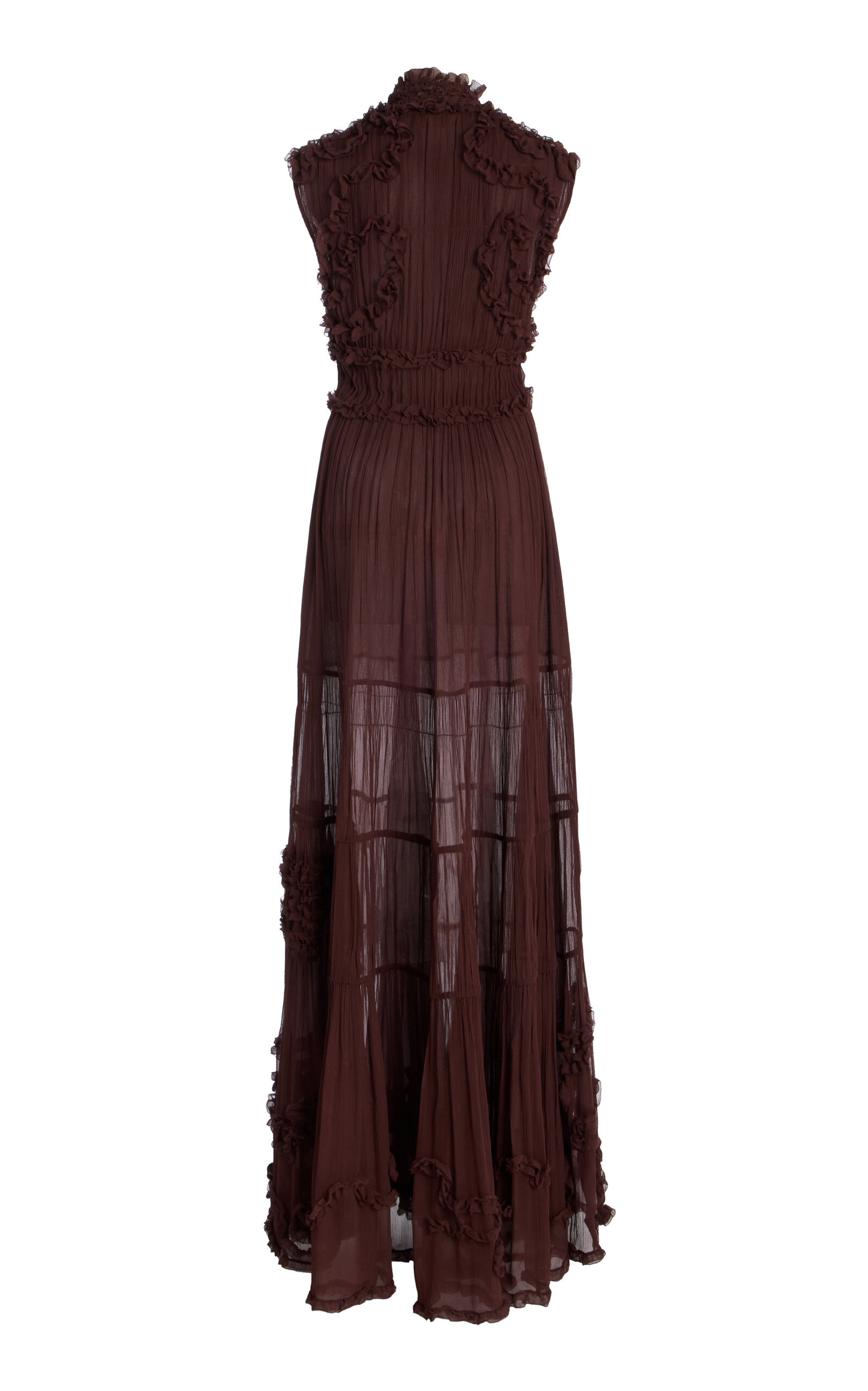 Verona Embroidered Silk Gown burgundy - 6