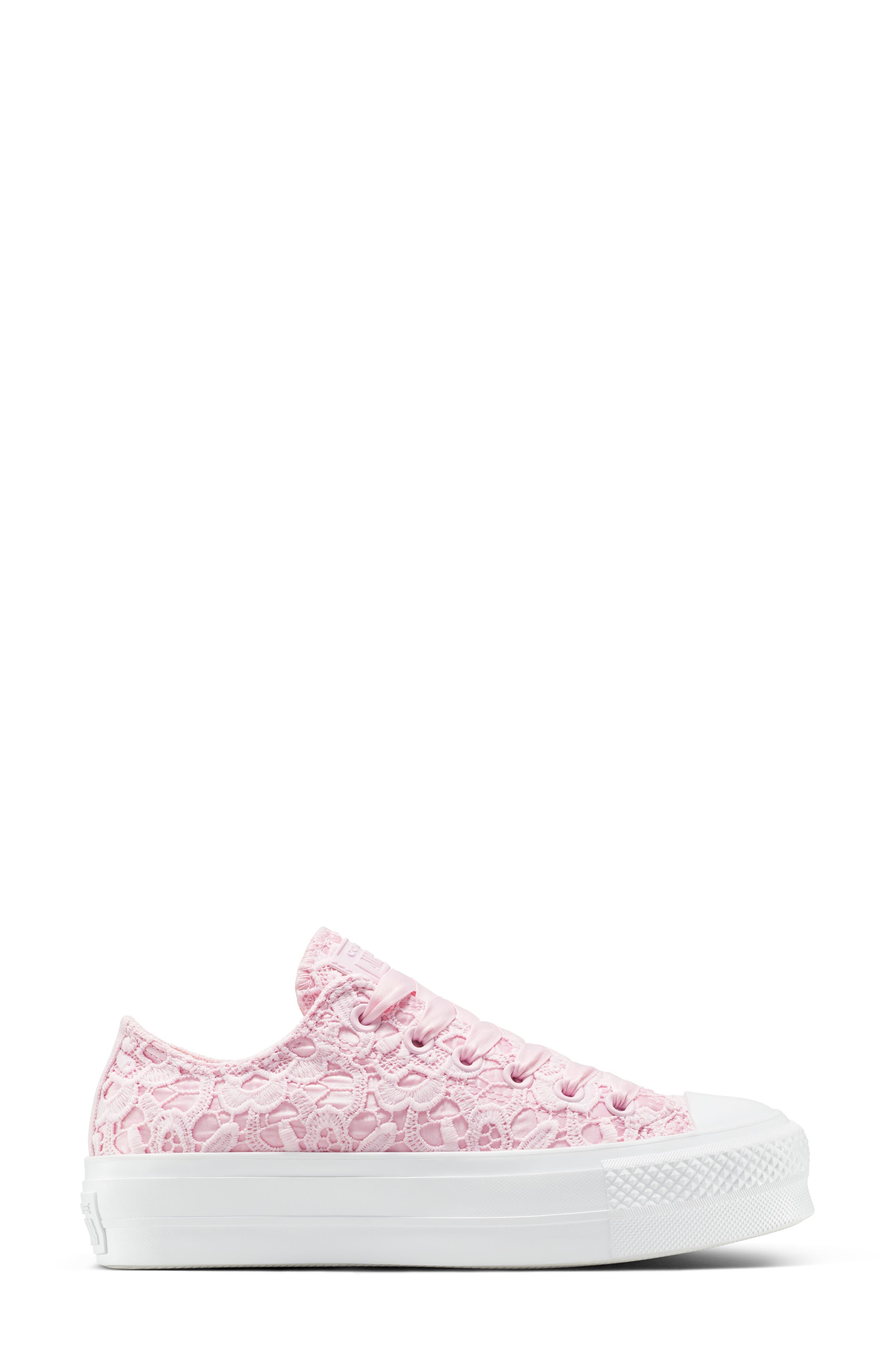 Converse Chuck Taylor® All Star® Woven Platform Sneaker in Summit Pink/white at Nordstrom - 2