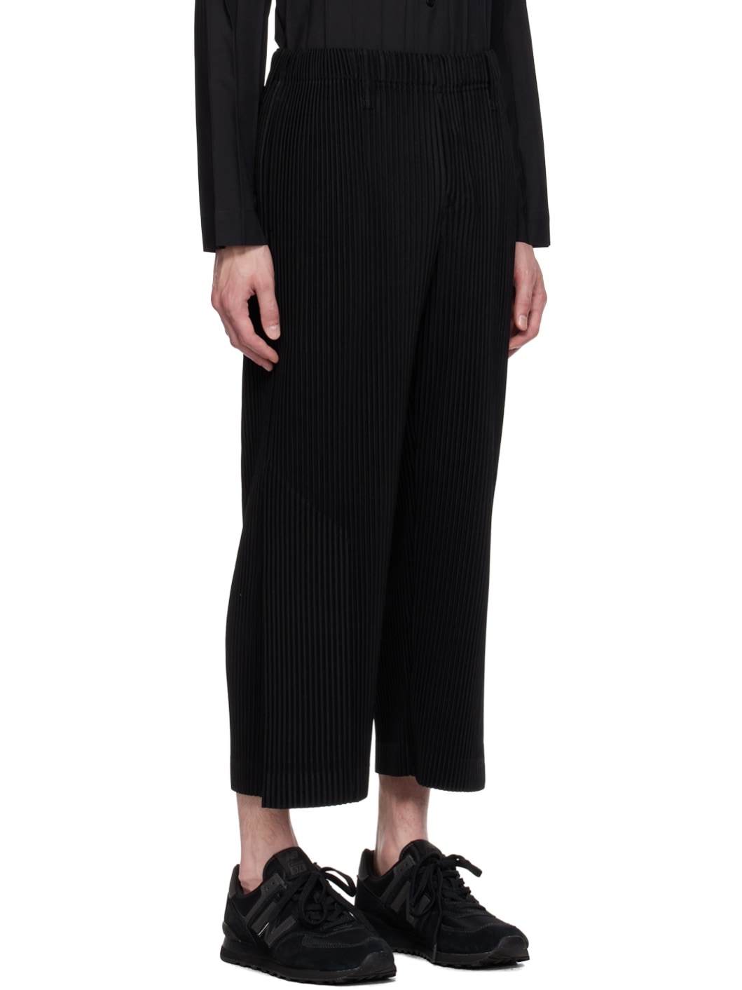 Black Tailored Pleats 1 Trousers - 2