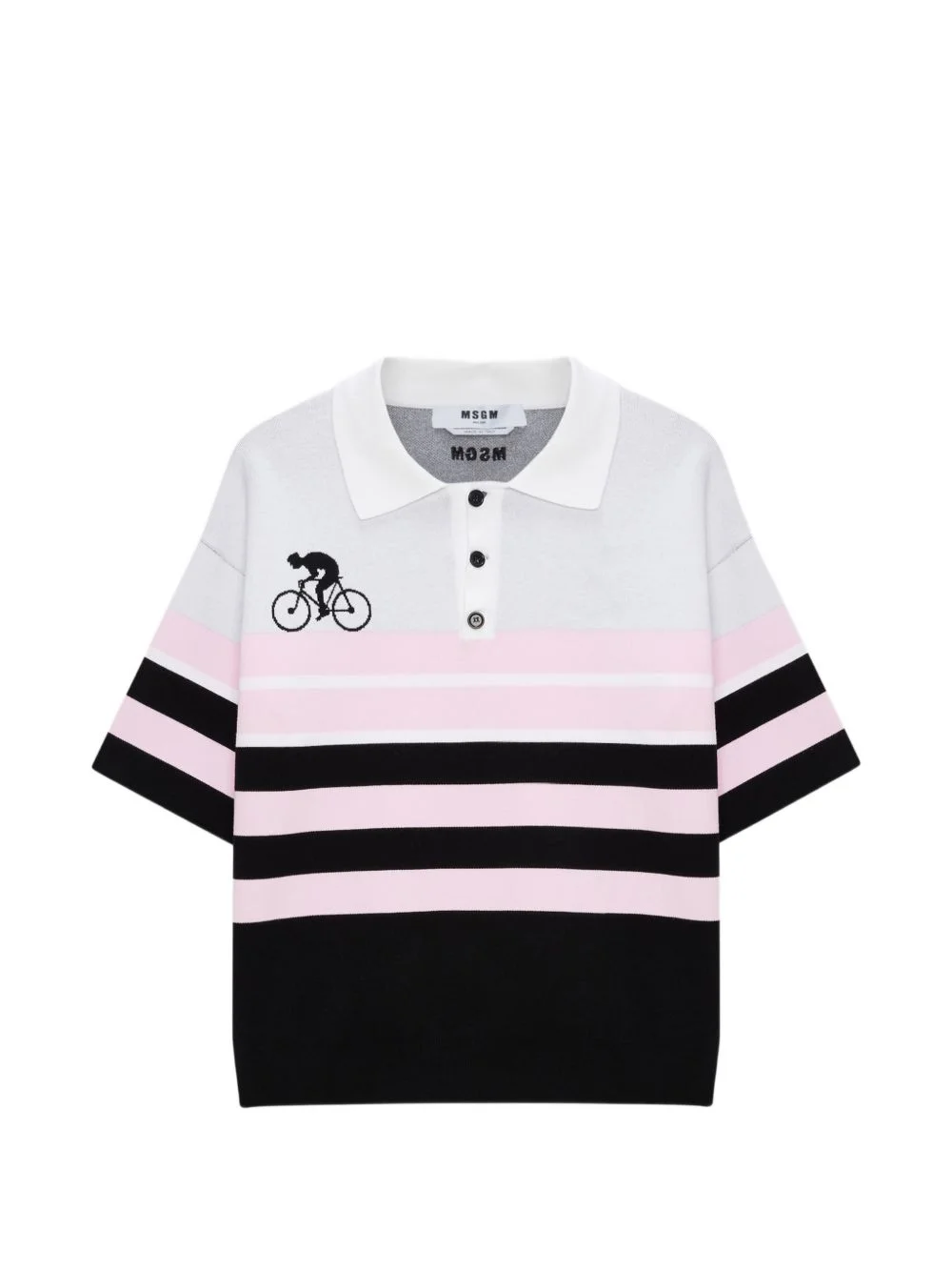 striped polo shirt - 1