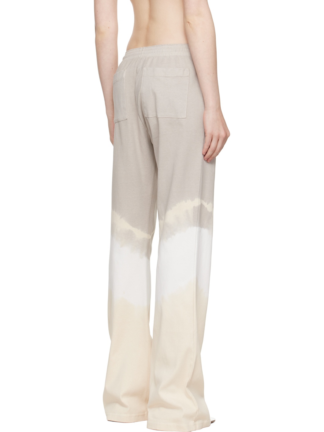 Gray & Off-White Interlock Cotton Jersey Lounge Pants - 3
