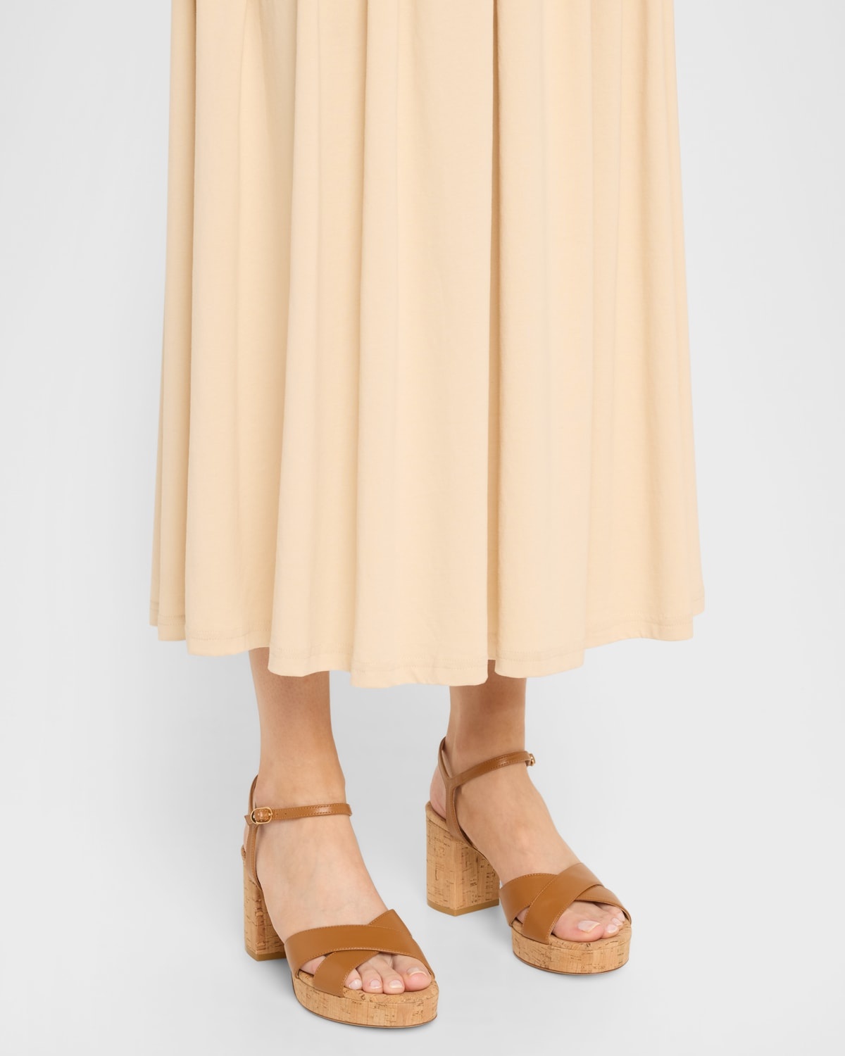 Dayna Leather Crisscross Platform Sandals - 2