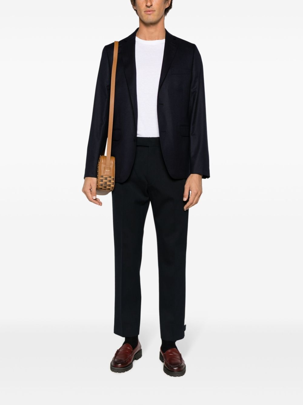 tailored single-breasted wool blazer - 2