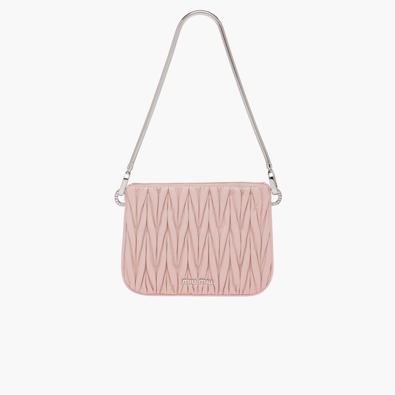 Miu Sassy matelassé nappa leather handbag - 2