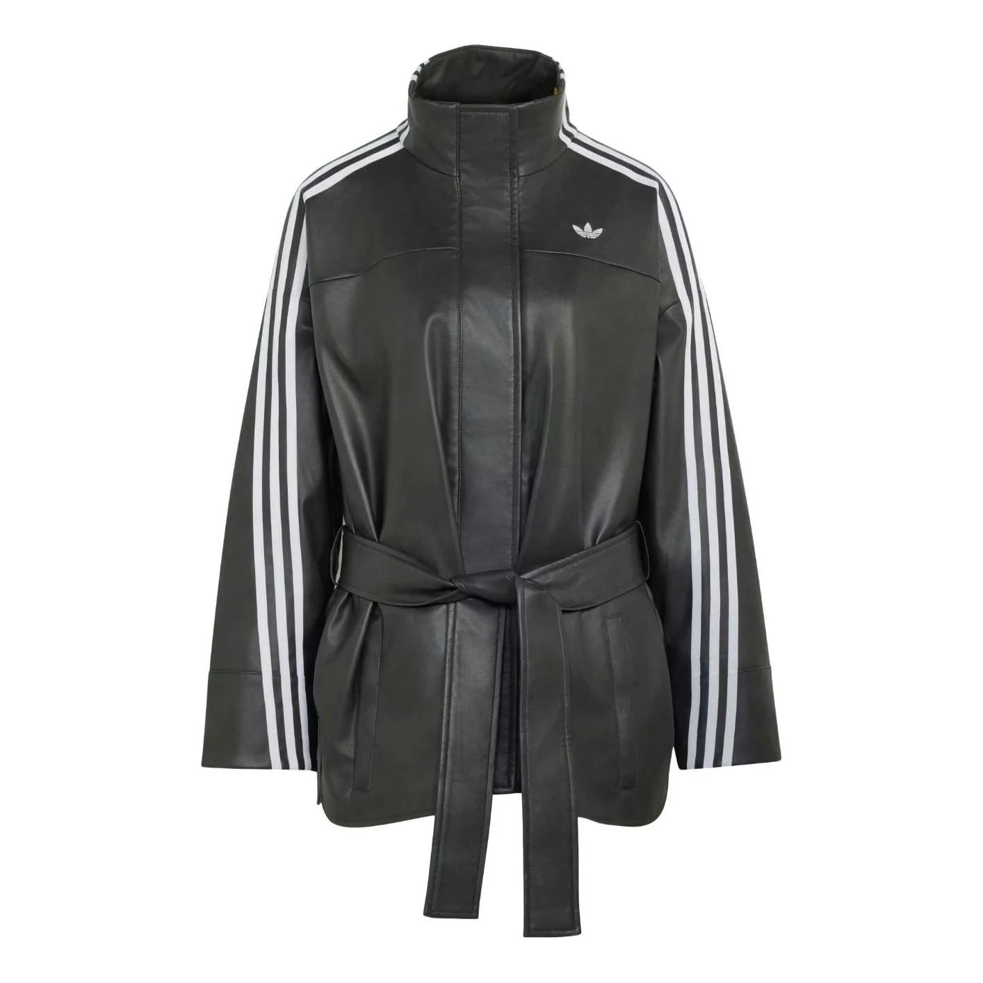 (WMNS) adidas Adilenium Season 6 Pleather Jacket Asia Sizing 'Black' LH1945 - 1