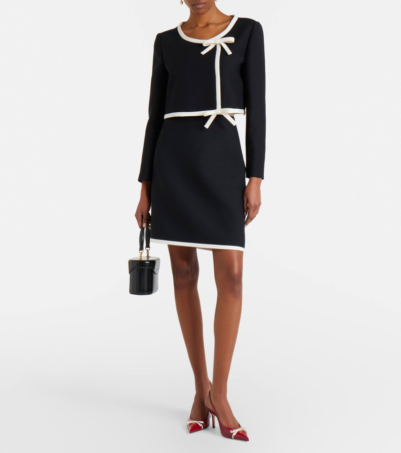 Valentino Crepe Couture bow-detail cropped jacket outlook