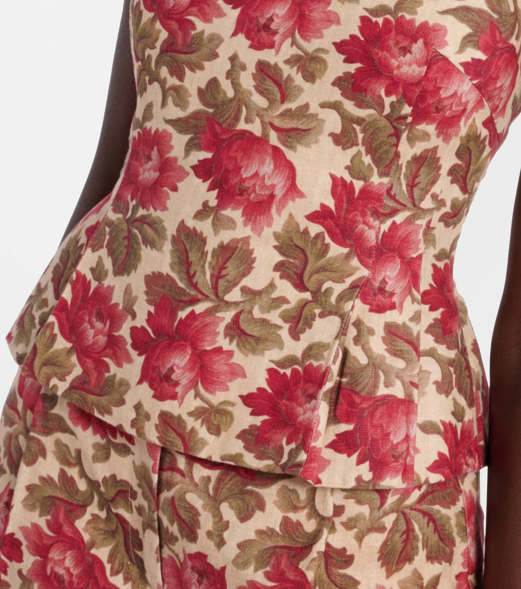 Rosalie floral linen top - 5