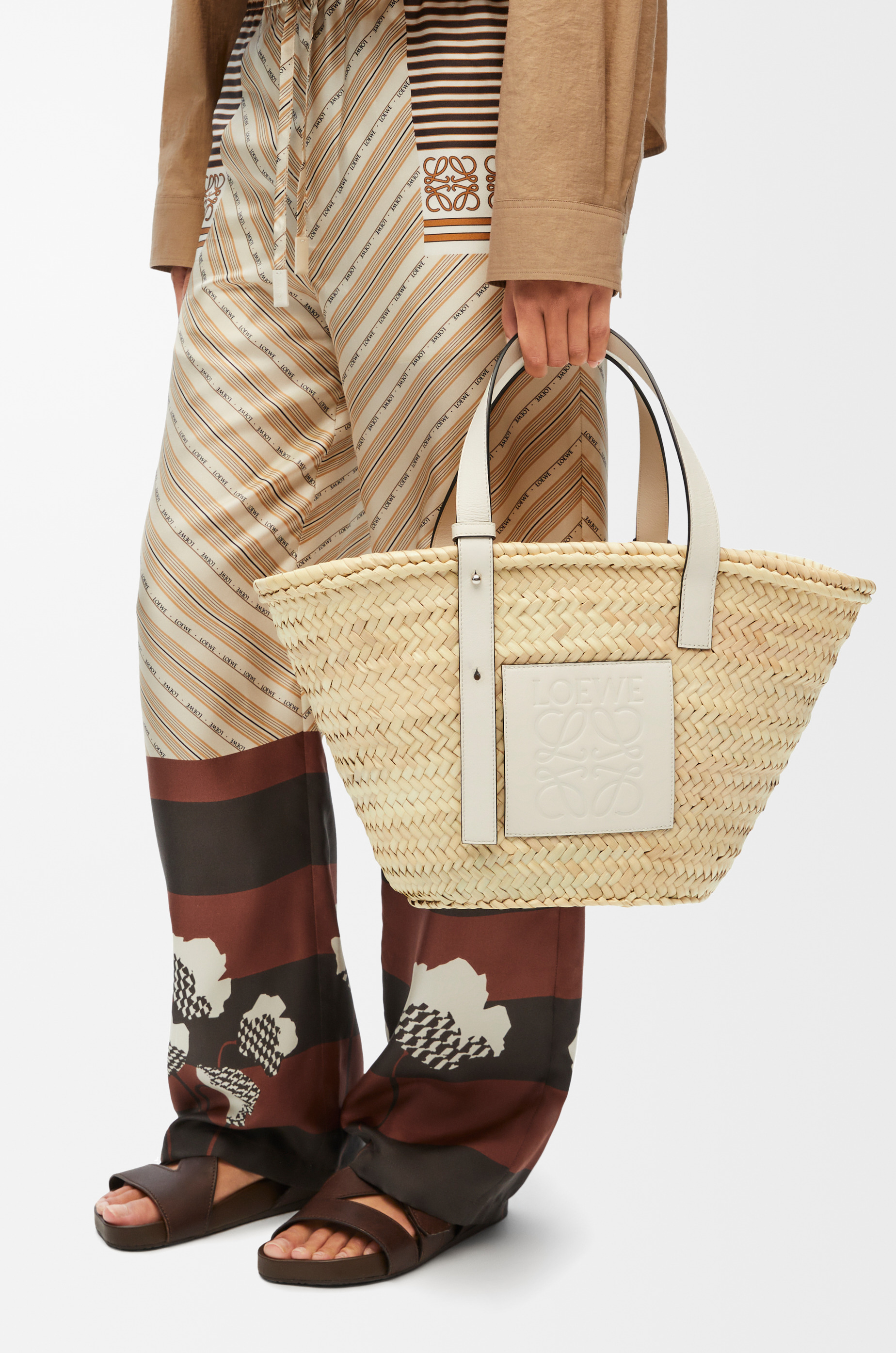 Basket bag in palm leaf and calfskin - 2