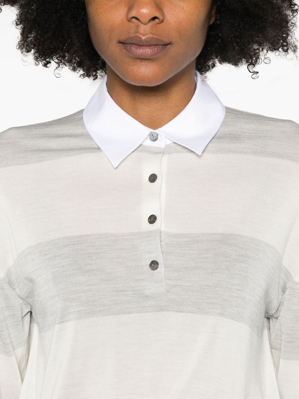 striped polo top - 5