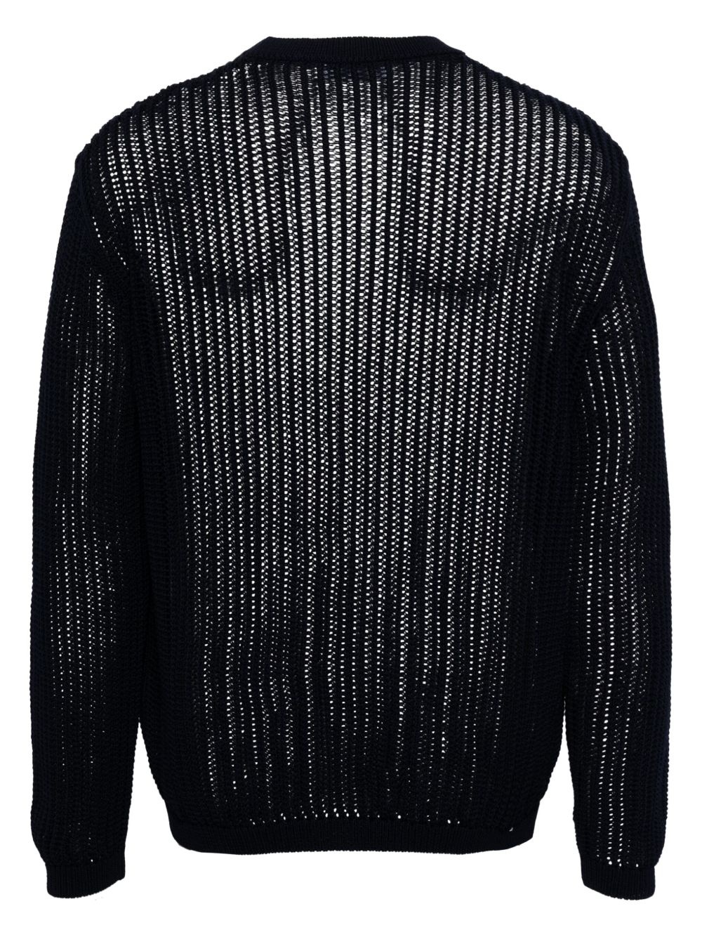 open-knit cotton jumper - 2