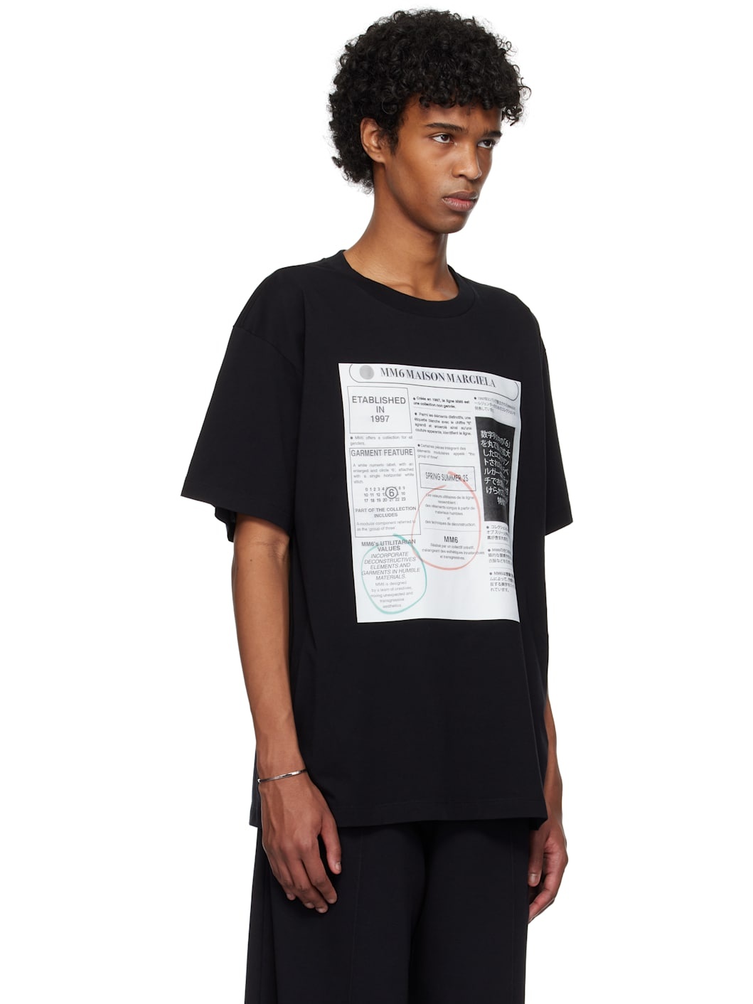 Black Newspaper Print T-shirt - 2