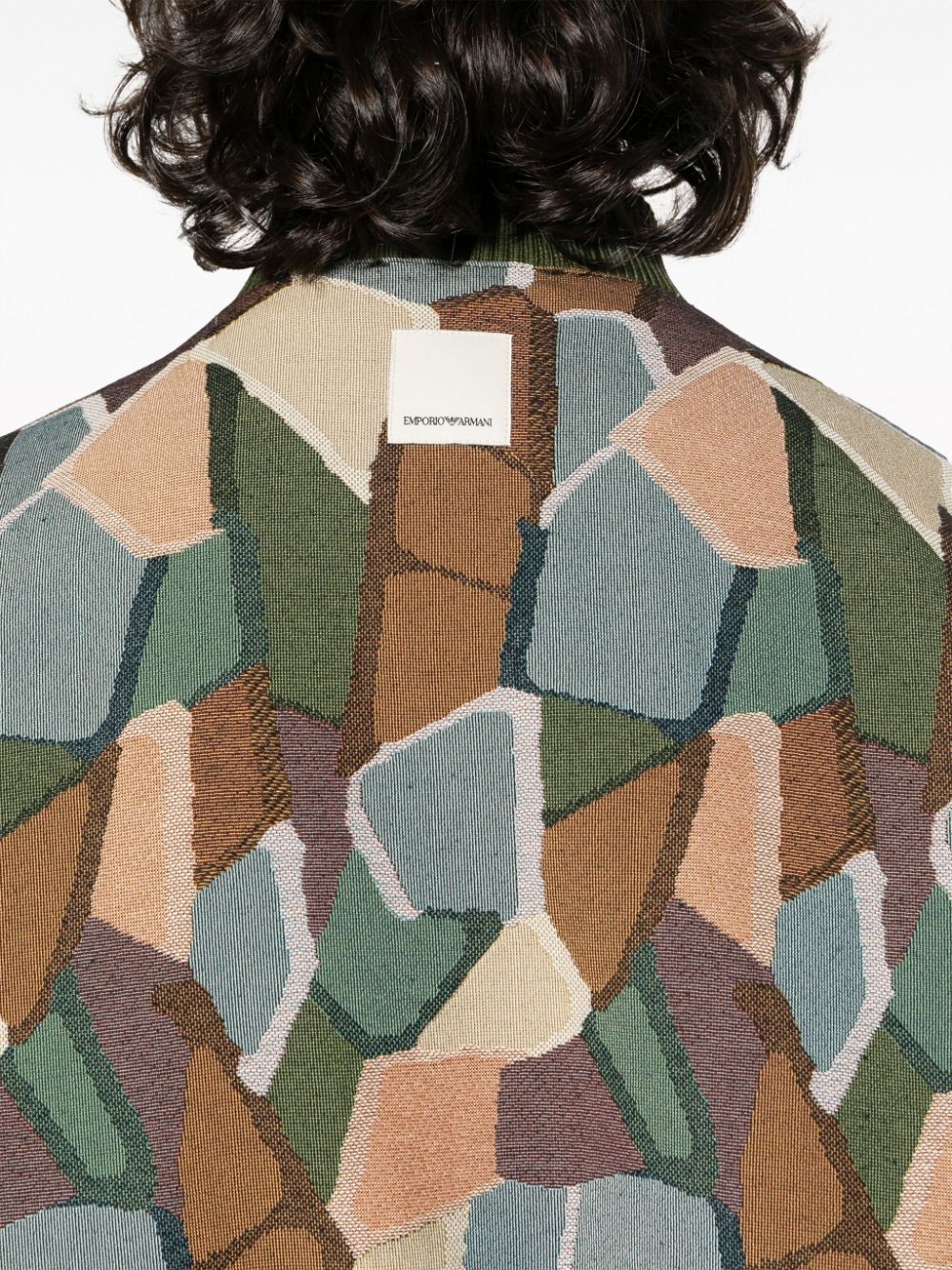 mosaic-patterned bomber jacket - 5
