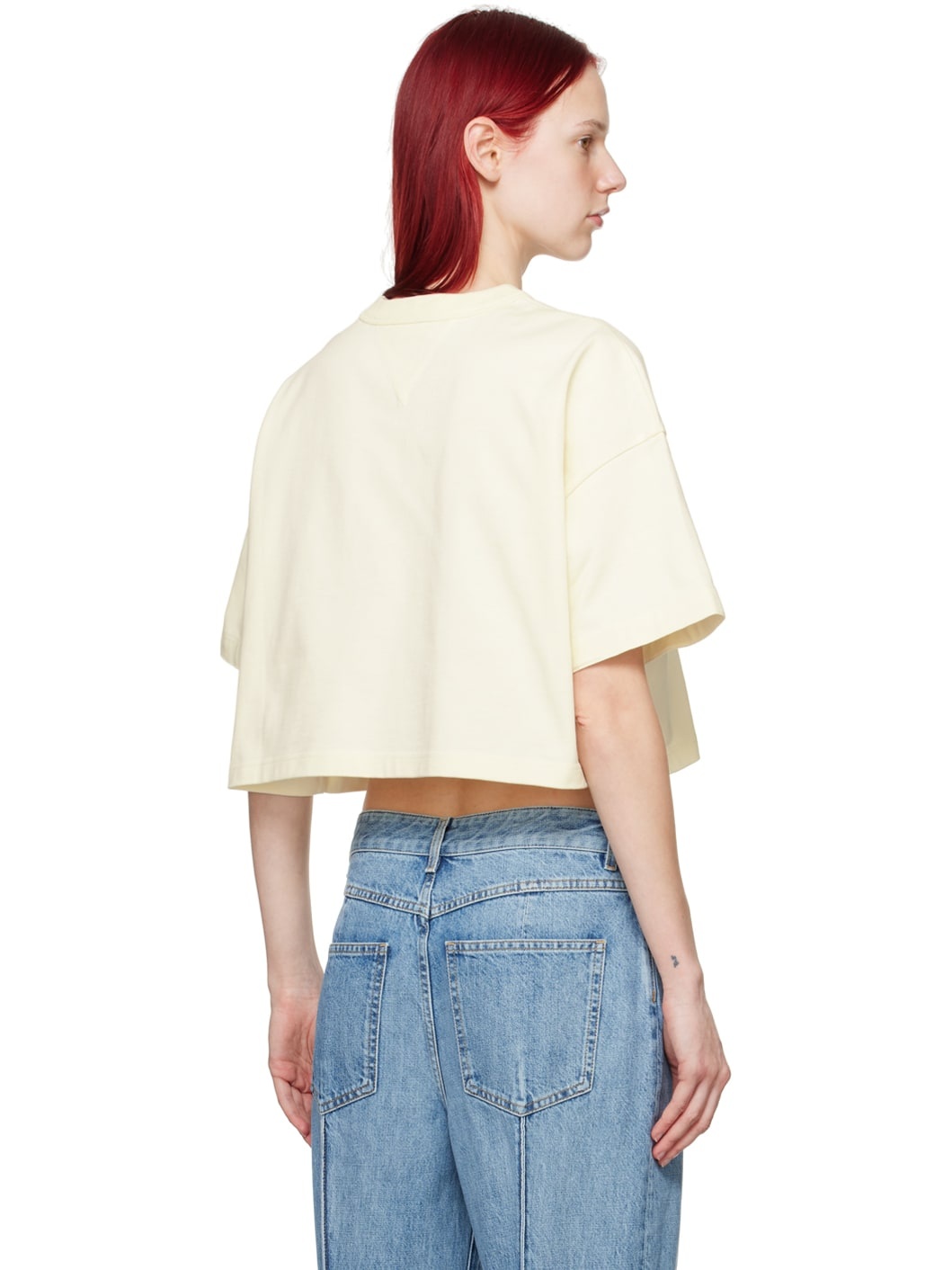 Off-White Cropped T-Shirt - 3