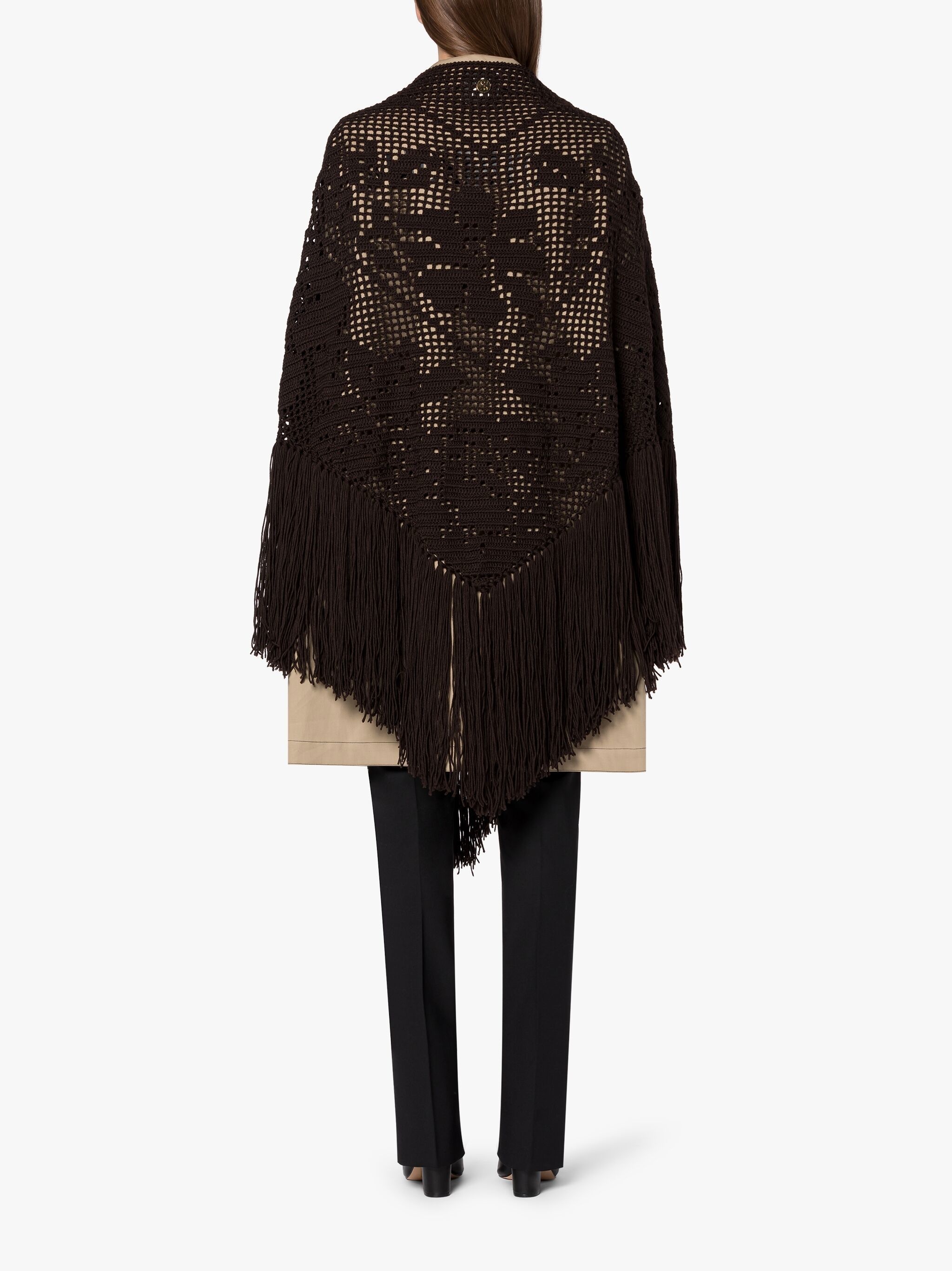 CHIARA IS | EARTH BROWN WOOL SHAWL - 4