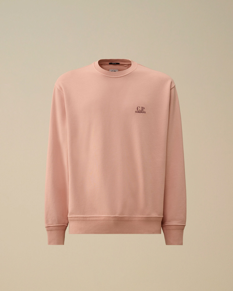 코튼 대각선 Fleece Crewneck 로고 스웨터 1