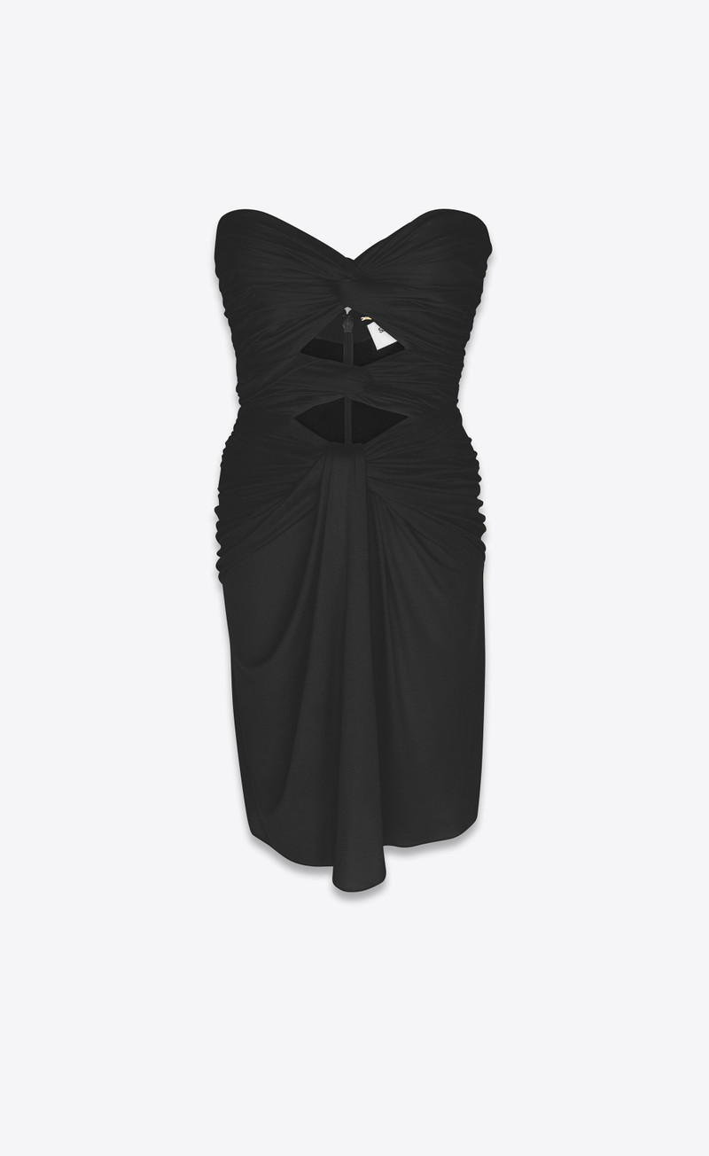 cut-out mini-dress in crepe jersey 1