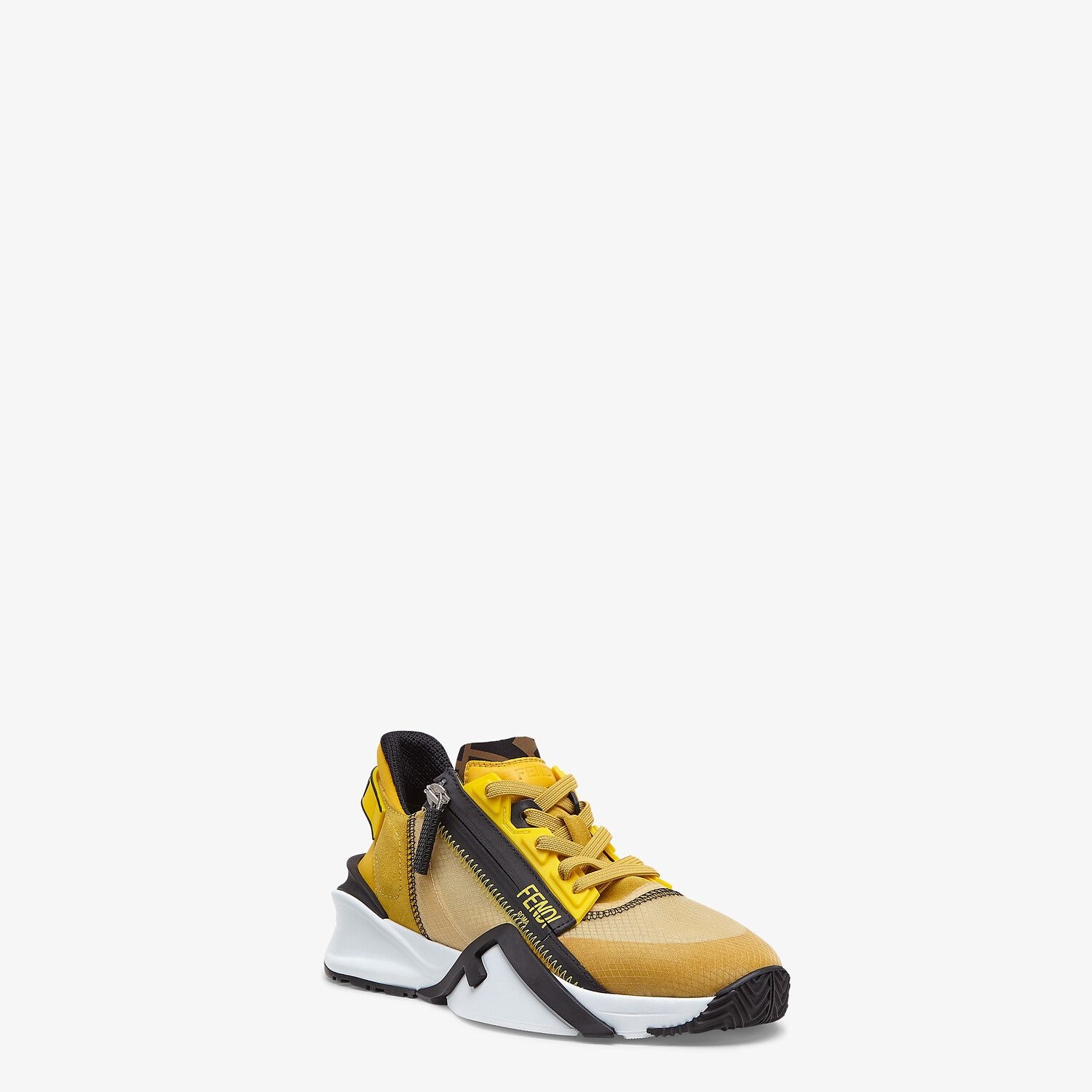 Low-tops in yellow nylon and suede - 2