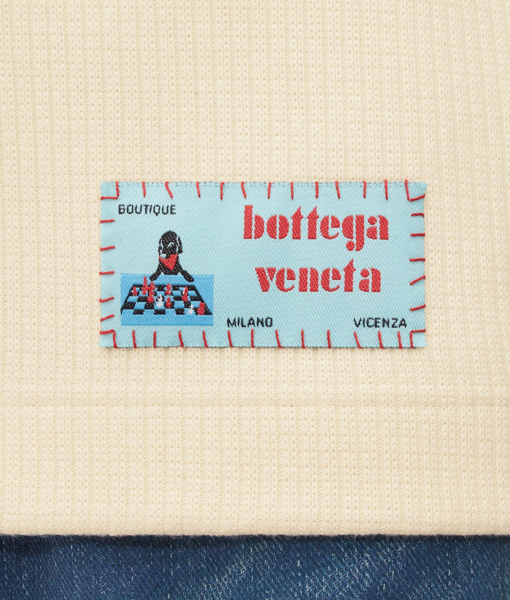 Cotton Rib T-Shirt With Label - 4