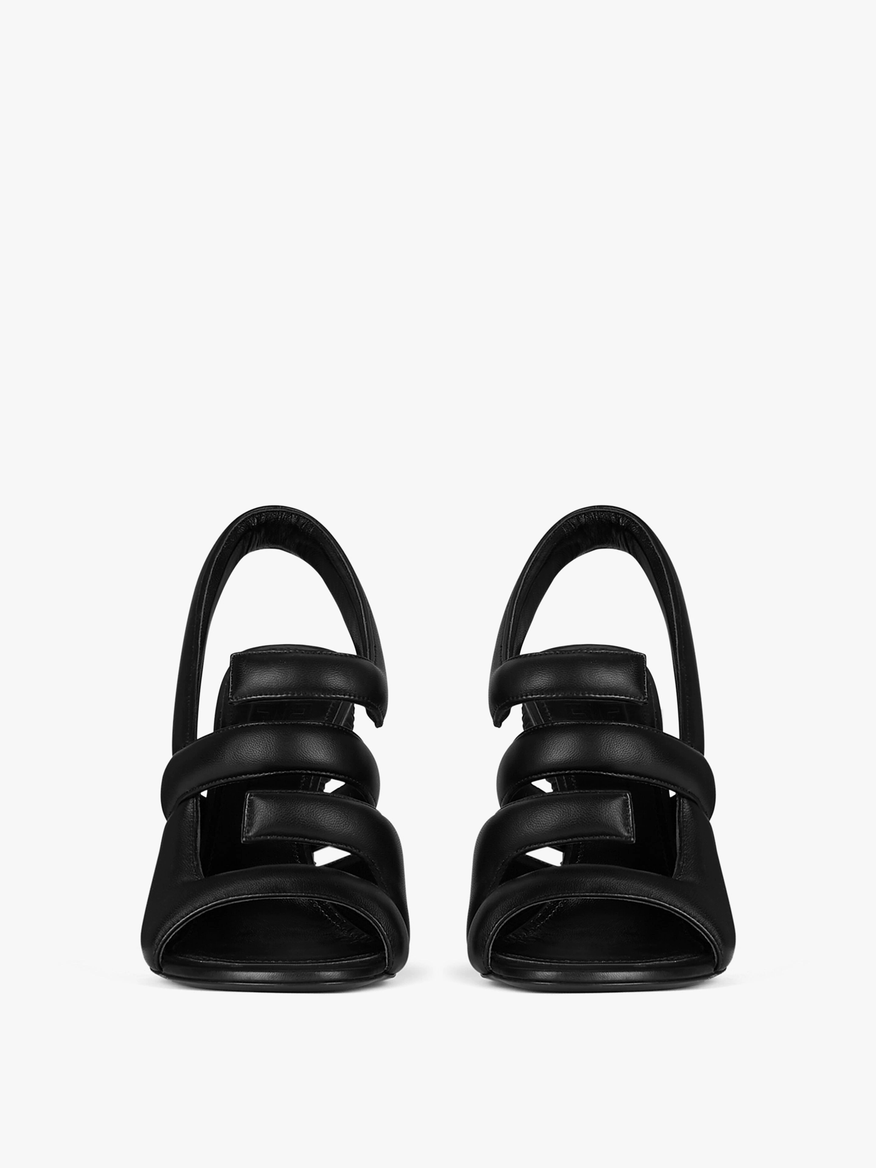 SANDALS IN LEATHER WITH HORN HEEL - 2