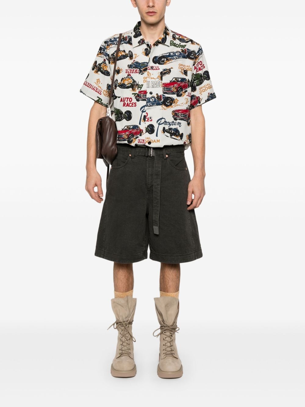 race car-print shirt - 2