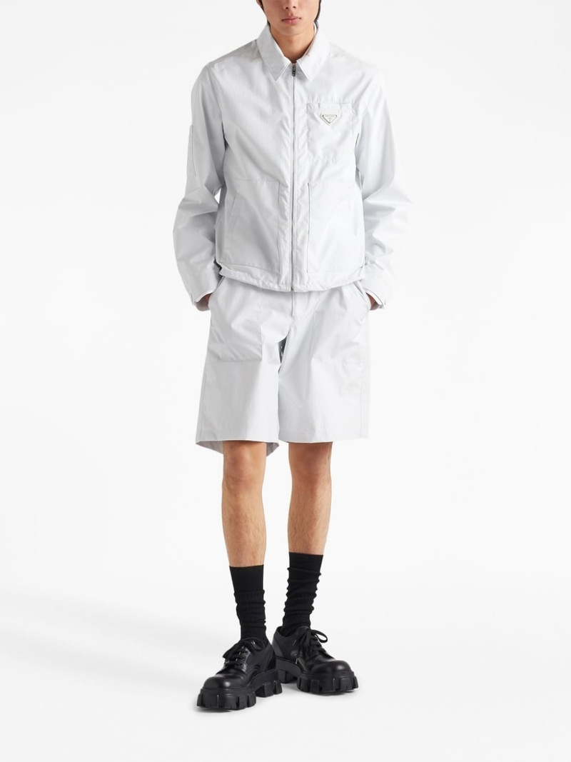 Prada triangle-logo Bermuda shorts outlook