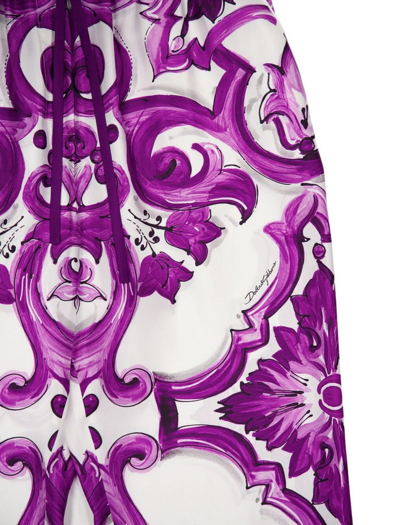 Majolica-print palazzo pants 3