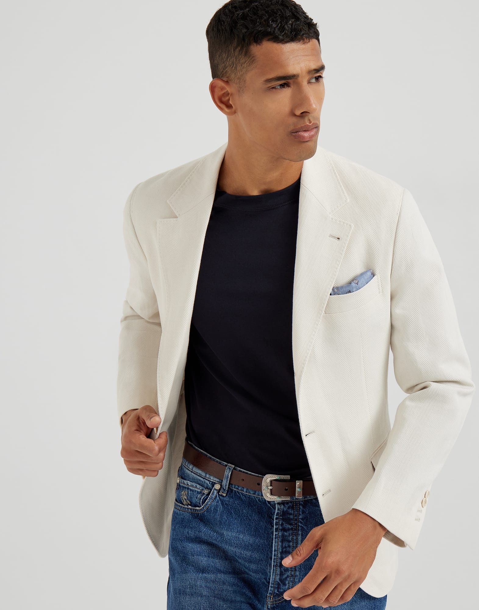 Cotton jersey long sleeve crew neck T-shirt - 4