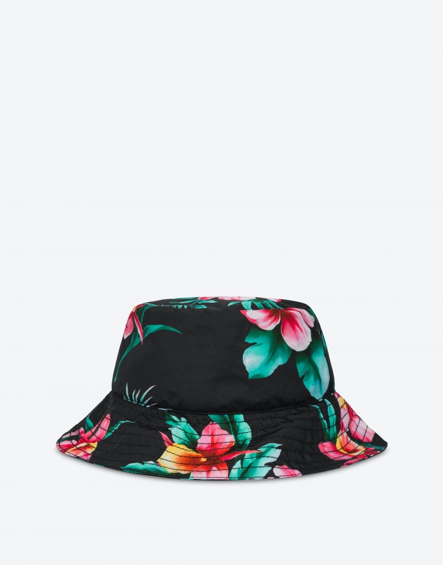 HIBISCUS PRINT NYLON HAT - 2