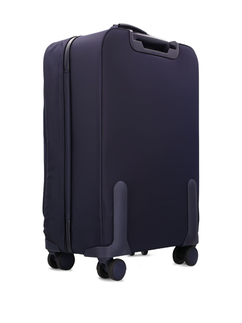Longchamp wheeled leather-trimmed trolley outlook