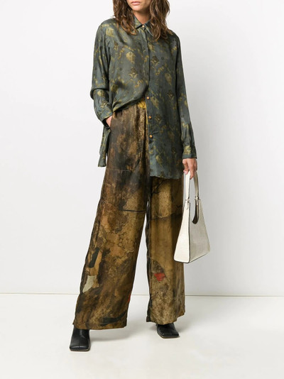 UMA WANG abstract-print oversized shirt  outlook