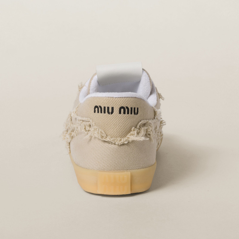 Miu Miu Denim sneakers outlook