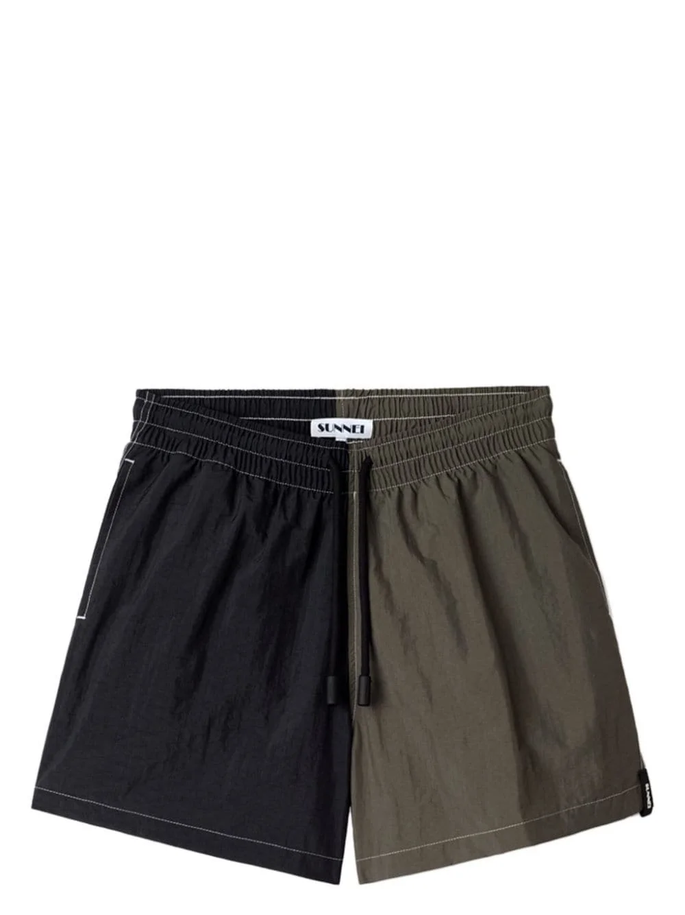 colour-block swim shorts - 1