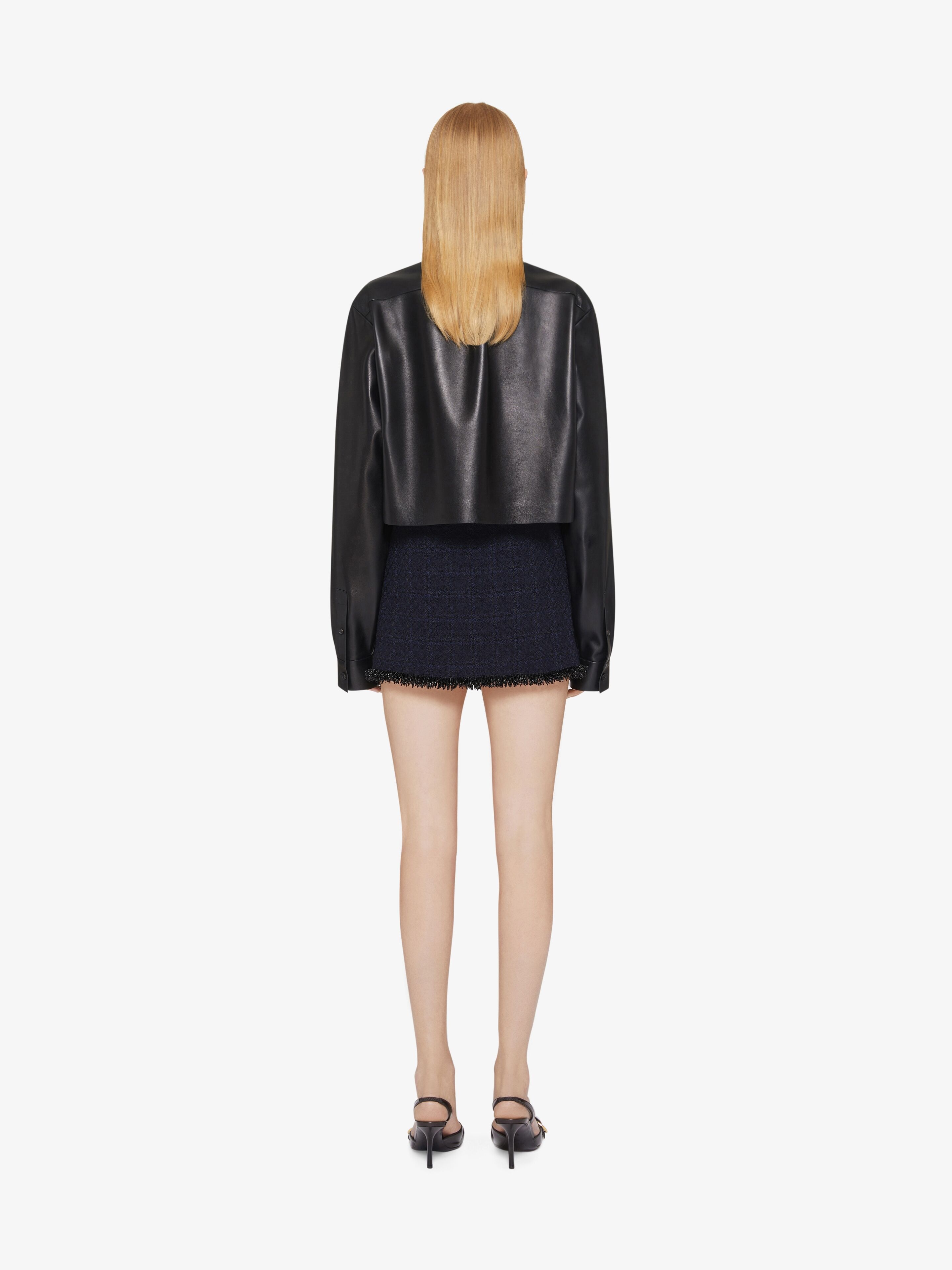CROPPED SHIRT IN LEATHER WITH 4G DETAIL - 4