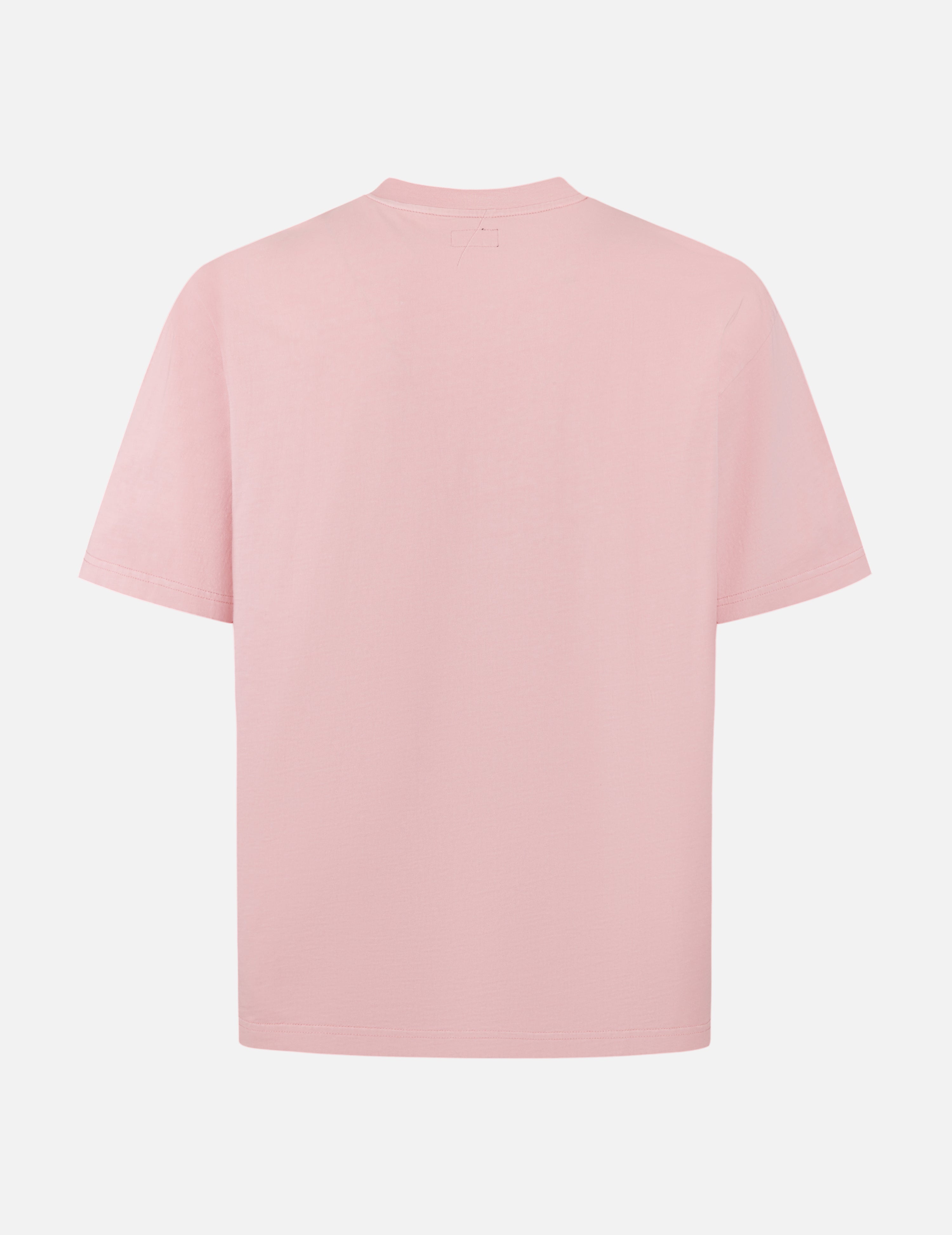 Seagull Embroidery Stitching Pocket Relax Fit T-Shirt - 2