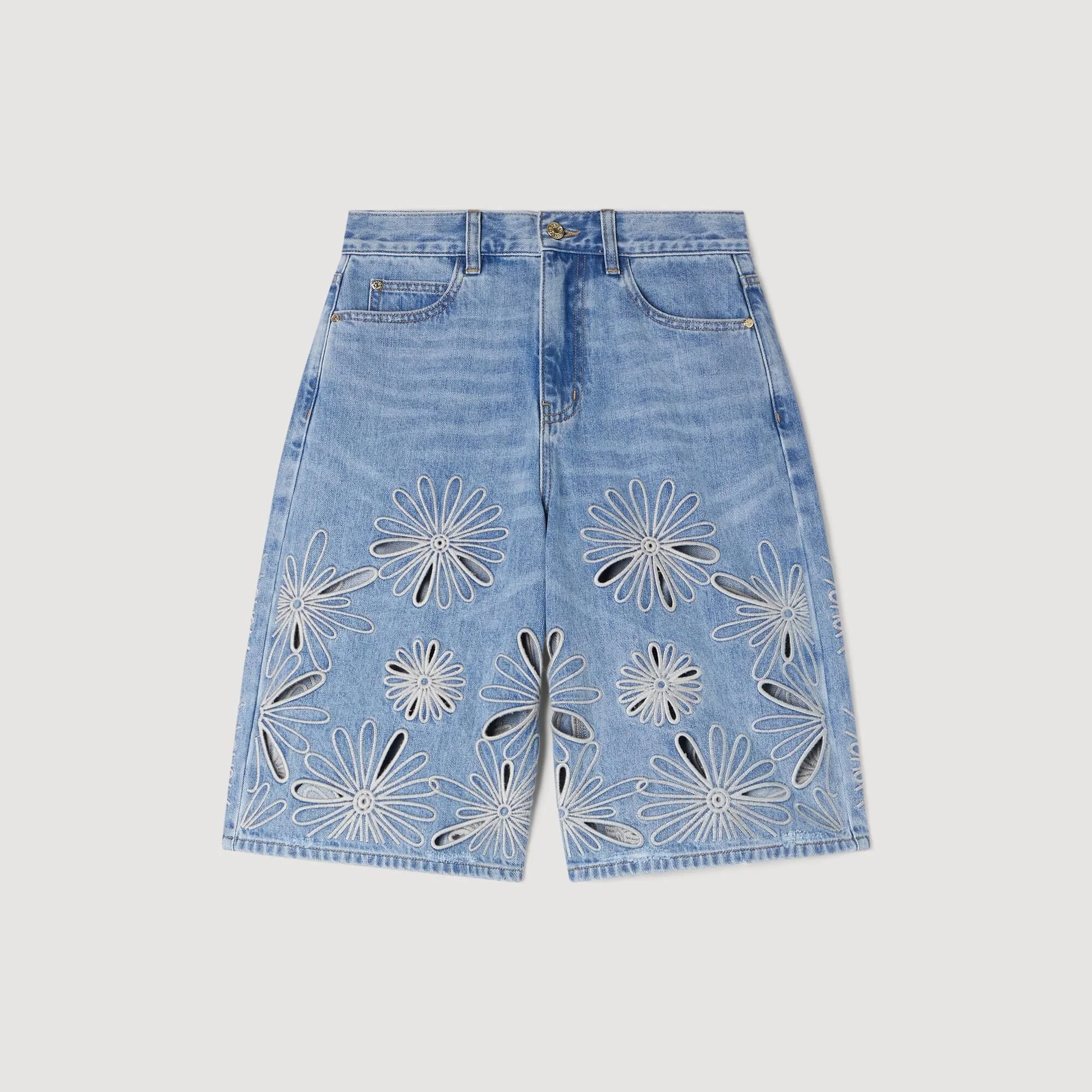 EMBROIDERED BERMUDA SHORTS - 1