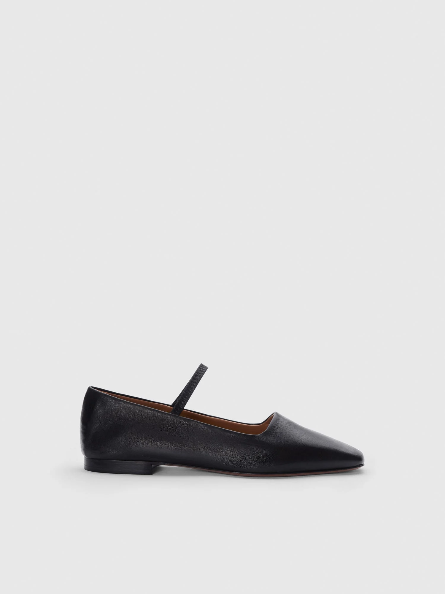 Petina Black Nappa Mary Jane Flats - 1