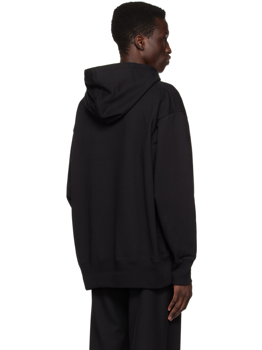 Black Paneled Hoodie - 3