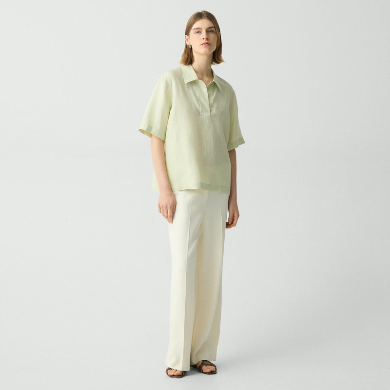 Theory Polo Shirt in Relaxed Linen outlook