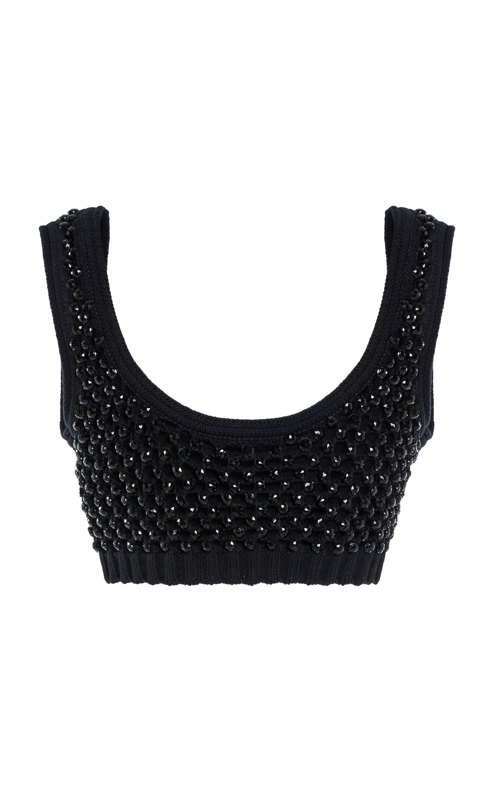 Lady Crystal-Embellished Knit Bralette black - 6